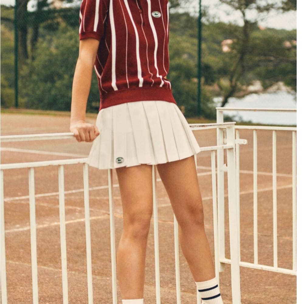 Lacoste x Sporty & Rich white tennis skirt size 38